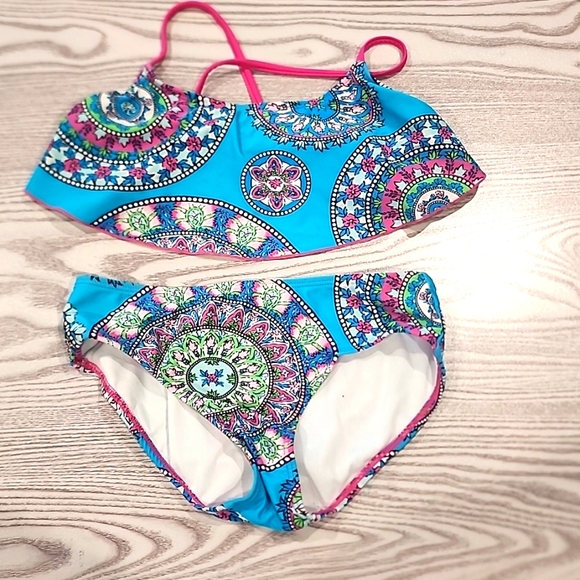 Girls 2 piece bathing suit bikini  size 8 - Picture 1 of 5